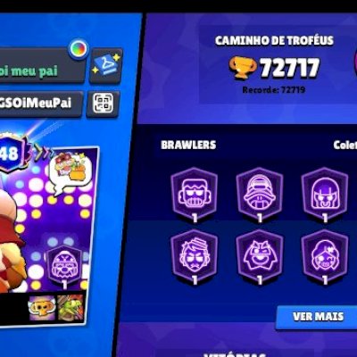 72k, Lendario: 1, Brawlers: 101, Nivel 11 - 53, Skins: 341 (Skin Primeiro Passe)
