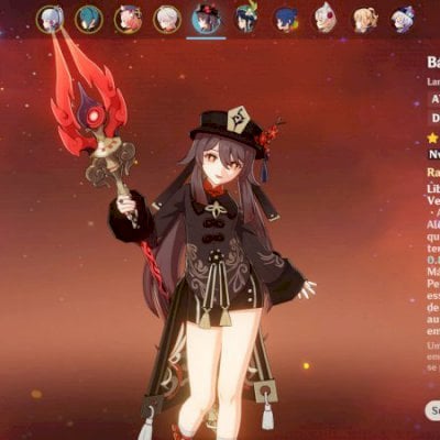 AR 55 Hutao C1 + Báculo de Homa, Ayaka, Venti, Kazuha, conta sem nenhum vínculo