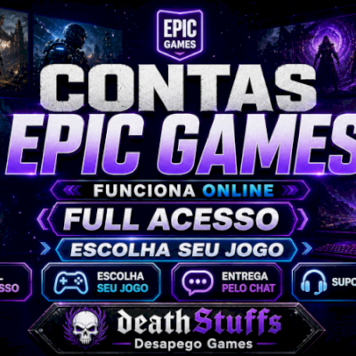 CONTAS EPIC GAMES(FUNCIONA ONLINE)VÁRIAS CONTAS - FULL ACESSO PERMANENTE