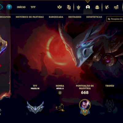 conta lol  level 799, 297 skins, elo mmr esmeralda/diamante, email confirmado.