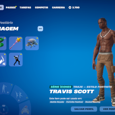 CONTA FORTNITE TRAVIS/GLOW/SALVE O MUNDO FUNDADOR CAP 1 E 2, MAIS DE 350 SKINS