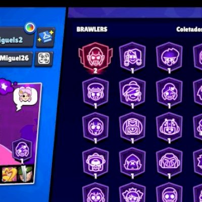 Conta brawl stars com quase todos os brawlers e muitos prestígios