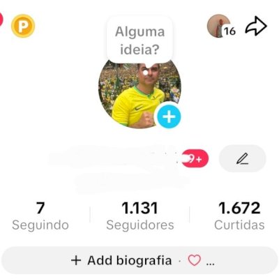 Conta tiktok 1.1k de Seguidores