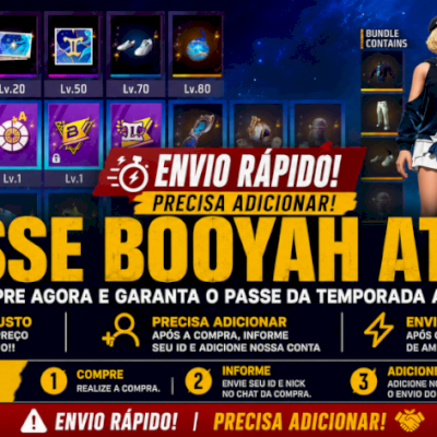 [PROMOÇÃO] Passe de Elite Booyah Premium Garena Free Fire | Precisa adicionar