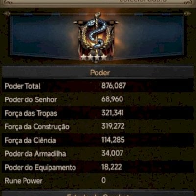 CONTA DE CLASH OF KINGS CASTELO 20 COM 22K DE GOLD