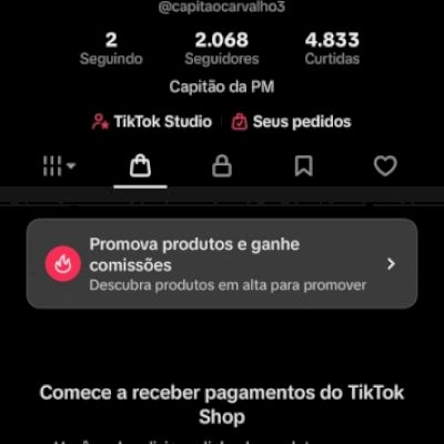 CONTA DO TIKTOK COM SHOP ATIVO +2K SEGUIDORES (ENGAJAMENTO REAL)