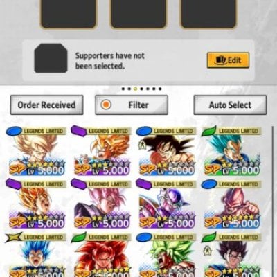 CONTA DRAGON BALL LEGENDS COM 3 ULTRAS E 2 LEGENDS