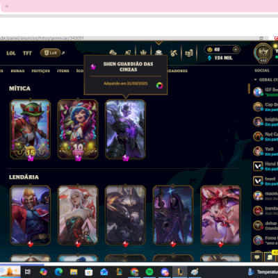 conta league of legends