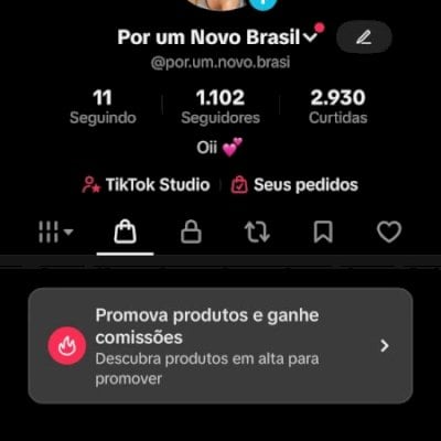 CONTA DO TIKTOK COM SHOP ATIVO, LIVES ATIVAS, PROMOVER ATIVO, ENGAJAMENTO REAL