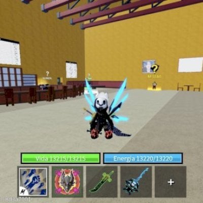 Conta super gemada no BloxFruits, com frutas dragao west permanente e dark blade