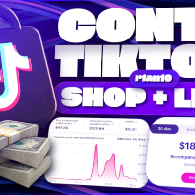 CONTA TIKTOK SHOP ATIVO 1,1k+ SEGUIDORES | SEM DOC