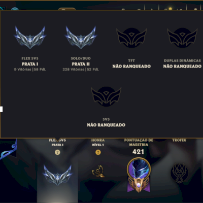 Prata 2 com TODOS os Champs e 113 Skins (Mais de 500 Jogos)