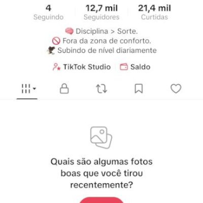 Conta no tiktok