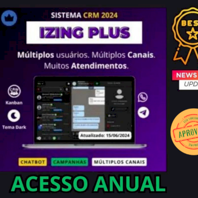 Izing Plus 2024 - Sistema Crm - Multiplos Canais