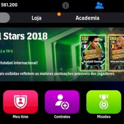 Conta efootball iniciante com 1500 moedas