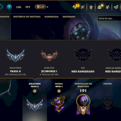 Prata 2 com 150 Champs e 19 Skins