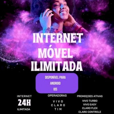 INTERNET ILIMITADA APENAS 7,00 REAIS PEGA VIVO TIM E CLARO