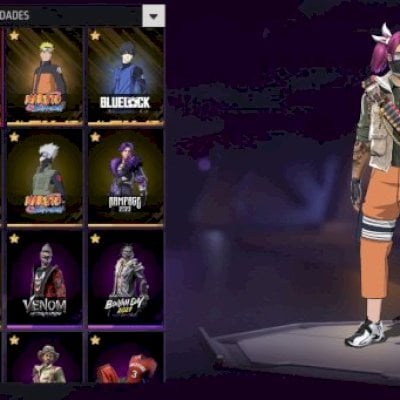 MELHOR E MAIS BARATA DO SITE 415 PEITA NARUTO+BLUELOCK+AVENTUREIRO+SKIN LENDARIA