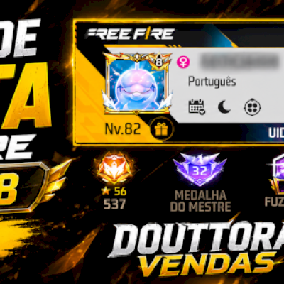 CONTA FREE FIRE PRIME 8 MÁXIMO - LEVEL 82