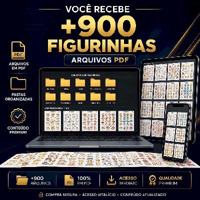 Kit Digital Álbum Copa do Mundo 2026 - 900+ Figurinhas Vetorizadas Premium