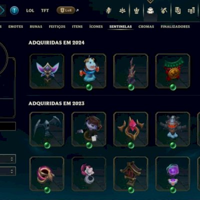 Conta league of legends 674 skins habilitadas, 5 ultimate, 12 miticas.