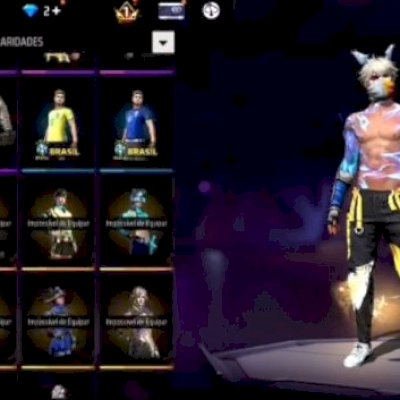 Conta de Free fire com calça anjo
