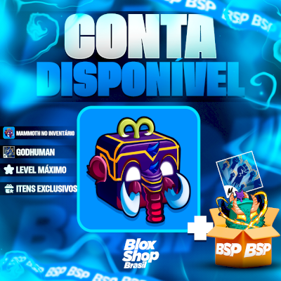 CONTA BLOX FRUITS > 🐘MAMMOTH NO INVENTÁRIO + 👊GODHUMAN + LEVEL MÁXIMO