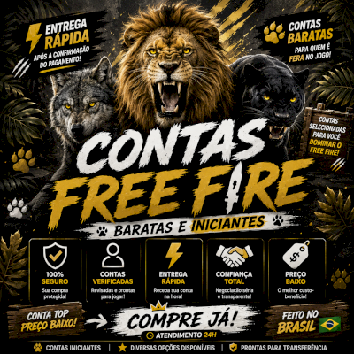 🦁CONTAS INICIANTES BARATAS FREE FIRE 🦁
