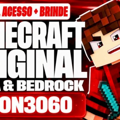 MINECRAFT JAVA+BEDROCK ORIGINAL (PROMOÇÃO DE FERIAS!!)
