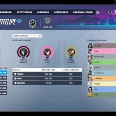 Vendo a minha conta do overwatch que tenho desde 2016 do lançamento do game
