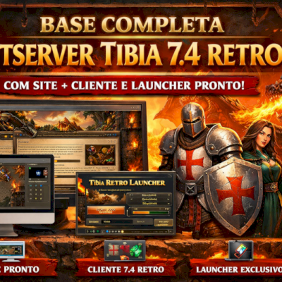 Base Tibia 7.4 Completa Com Site + Laucher + Cliente E Sistema Pix Integrado