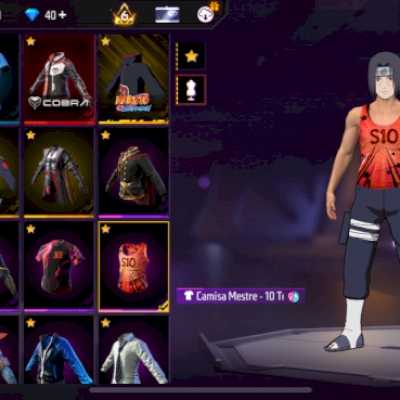 CONTA BRABA: LVL 71, 643 PEITORAIS, SKIN ITACHI, MINATO, KAKASHI, ANJO AZUL ETC.