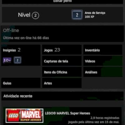 Vendo Conta steam