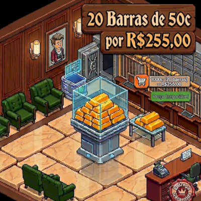 Vendo 20 barras de 50c(1000c) por R$255,00
