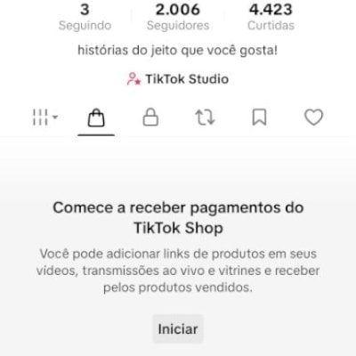 CONTA DO TIKTOK COM SHOP ATIVO +2K SEGUIDORES (ENGAJAMENTO REAL)