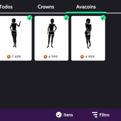 conta avakin lvl 8, 4 crowns, avacoins e itens