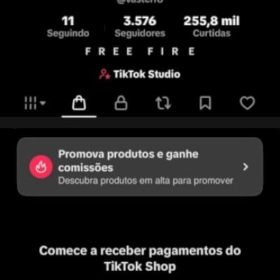 CONTA DO TIKTOK COM SHOP ATIVO +3,5K SEGUIDORES +255K CURTIDAS(ENGAJAMENTO REAL)