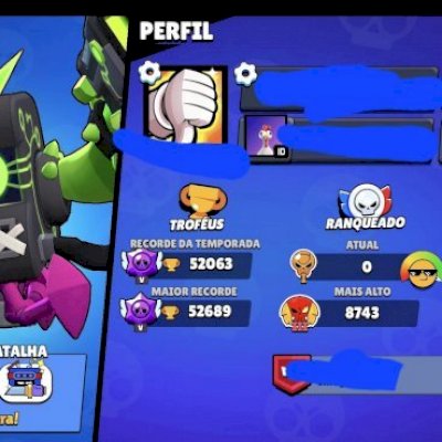 Conta de brawl stars com 52k de troféus.
