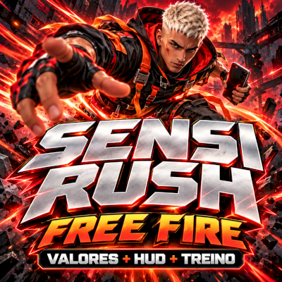 Sensi Rush Free Fire | Guia PDF: valores, HUD 3 e 4 dedos e treino