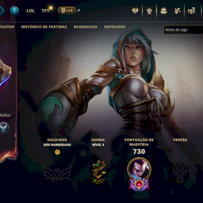 Conta de LoL - 322 Skins - Todos os Campeões - Vários Chromas e mais