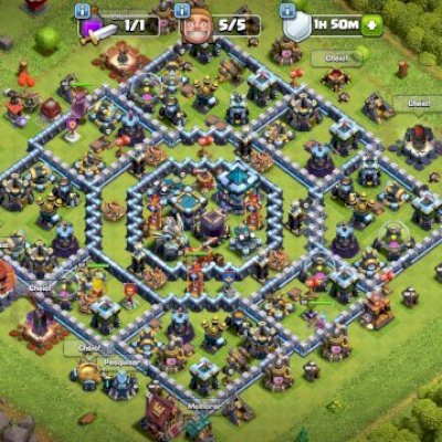 CV 13 DEFESAS 98% FULL; EQUIPAMENTO ÉPICO; 5 CONSTR+APRENDIZ+ALQUIMISTA 2; CC 7.