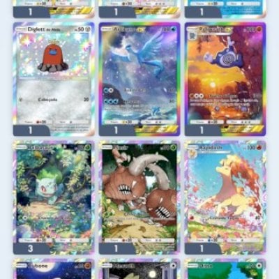 Conta Pokémon TCG Pocket várias cartas Raras