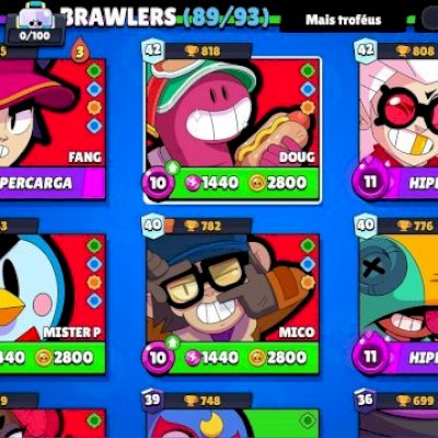Brawl Stars, 43k de Troféus 2019, 89/93 Conta antiga com Itens Exclusivos