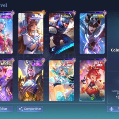 Conta com membro estrela ativo e 400 do evento de skins collectors