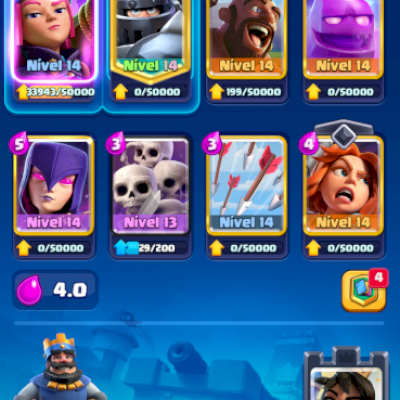 Vendo minha conta do Clash Royale 7650 troféus 1.450.500 moedas