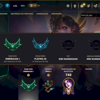 Platina 3 com TODOS os Champs e 238 Skins ( ADC / SUP )
