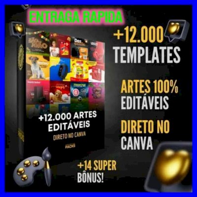 ARTES EDITAVEIS DO CANVA + 14 SUPER BONUS