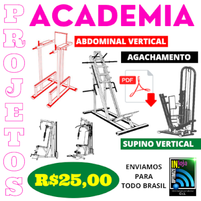 + De 96 Projetos Equipamentos Para Academia + Frete Grátis