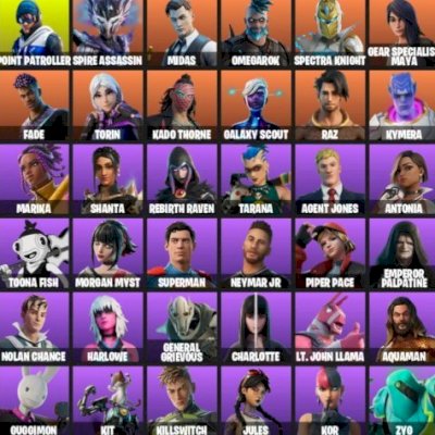 CONTA FORTNITE COM 89 SKINS/LARA CROFT/MIDAS FULL/HOMEM ARANHA/KOR/PSN SKINS