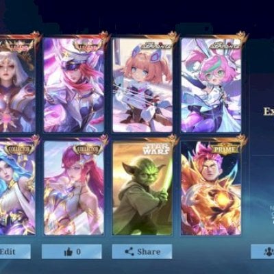 💫 CONTA MOBILE LEGENDS COM MAIS DE 350 SKINS VARIOS RECALLS ETC